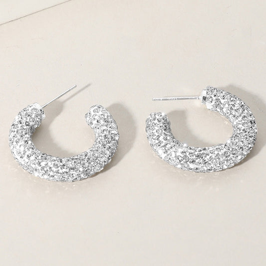 Light Within - Silver Hoop Earrings - Alie's Boutique