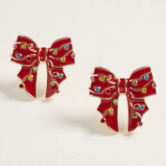 Tinsel Twist - Red Earrings