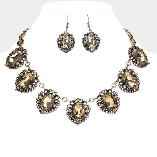 Royal Mirage - Brown & Gold Necklace