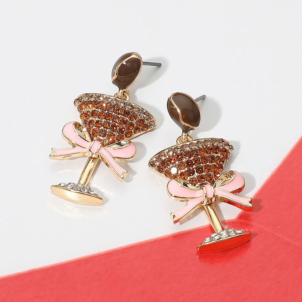 Cheers, Darling  - Gold Drop Earrings - Alie's Boutique