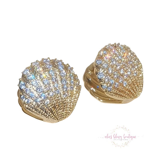 Saltwater Sparkle - Gold Earrings - Alies Bling Bar