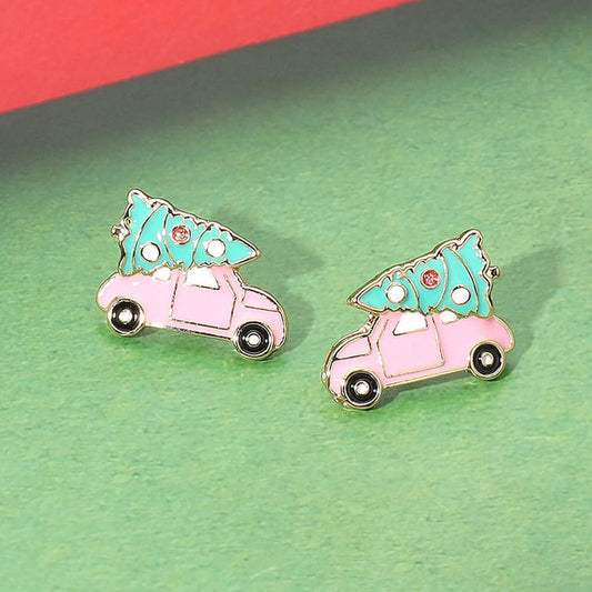 Treebound Tales - Pink Earrings
