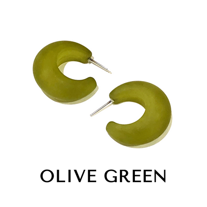Chunky Snail Shell Hoop Earrings -  Leetie Lovendale