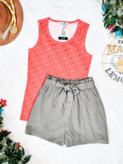 Libby Linen Shorts - Olive - Summer Sale