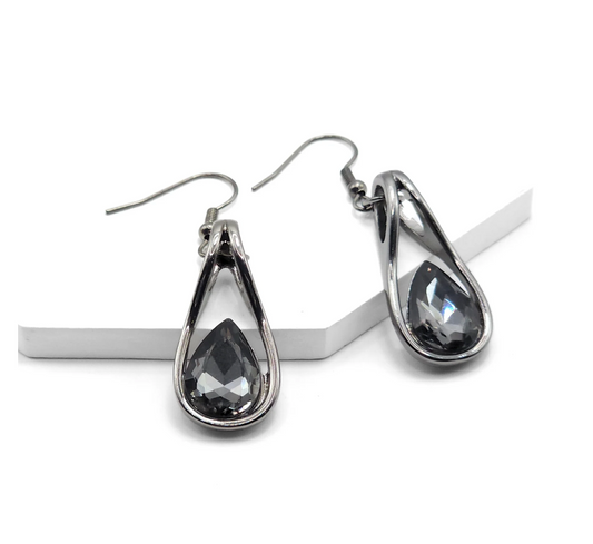 Twilight Embrace - Hematite Earrings
