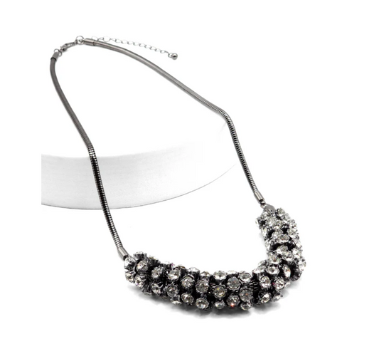 Crystal Contour - Hematite Necklace
