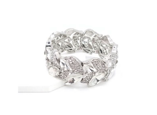 Crystal Petal - Silver Bracelet