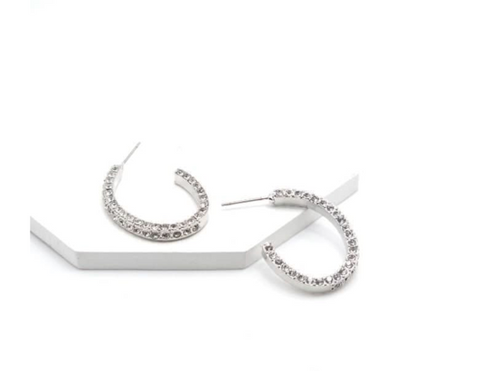 Starlit Arc - Silver Earrings