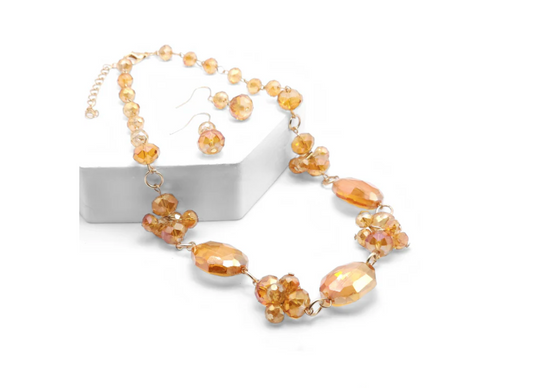 Moonlit Mirage - Orange Necklace Set