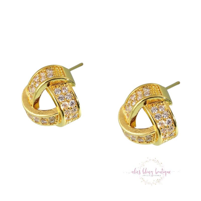 Abstract Aura - Gold Earrings - Sale - Alies Bling Boutique - Shop Alies Boutique