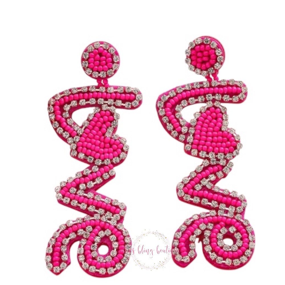 All You Need Is LOVE Earrings in Pink - Sale-Shop Alies Boutique