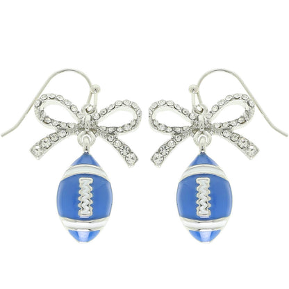 Game Day Football Dangle Earrings : Brown - Shop Alies Bouutique