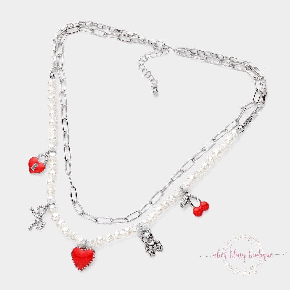 Beary Charming Necklace - Sale-Shop Alies Boutique