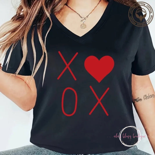 Black XOXO Tee - Alies Bling Bar - Shop Alies Boutique