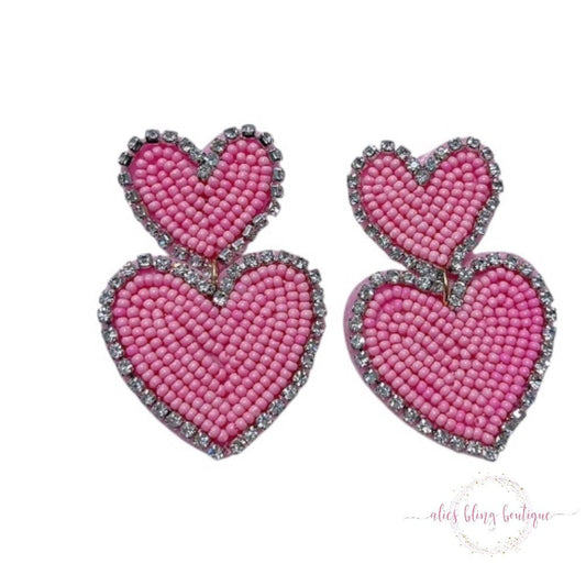 Boho Bliss Earrings in Pink - Sale-Shop Alies Boutique