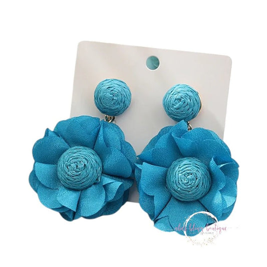 Boho Blossom - Blue Earrings - Sale-Shop Alies Boutique