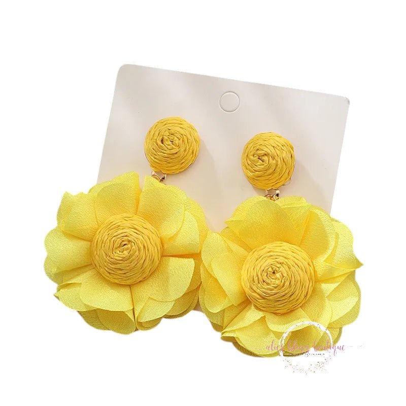 Boho Blossom Yellow Earrings - Sale - Alies Bling Boutique - Shop Alies Boutique