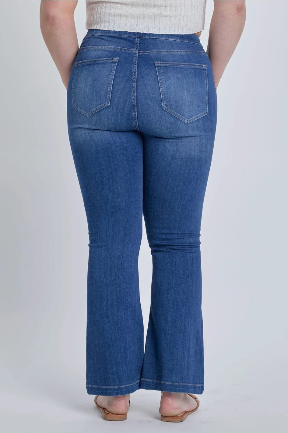 Cello A Flare For Style Pull On Jeans - Dark Wash-Shop Alies Boutique