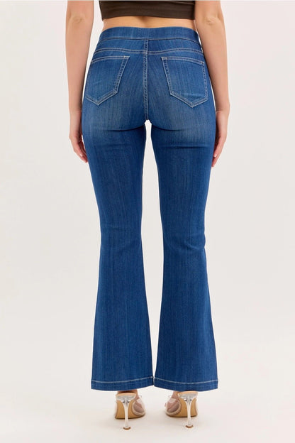Cello A Flare For Style Pull On Jeans - Dark Wash-Shop Alies Boutique