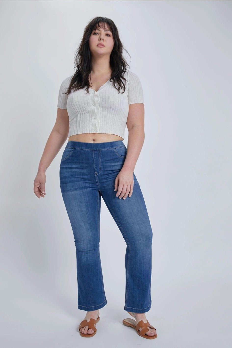 Cello A Flare For Style Pull On Jeans - Dark Wash-Shop Alies Boutique