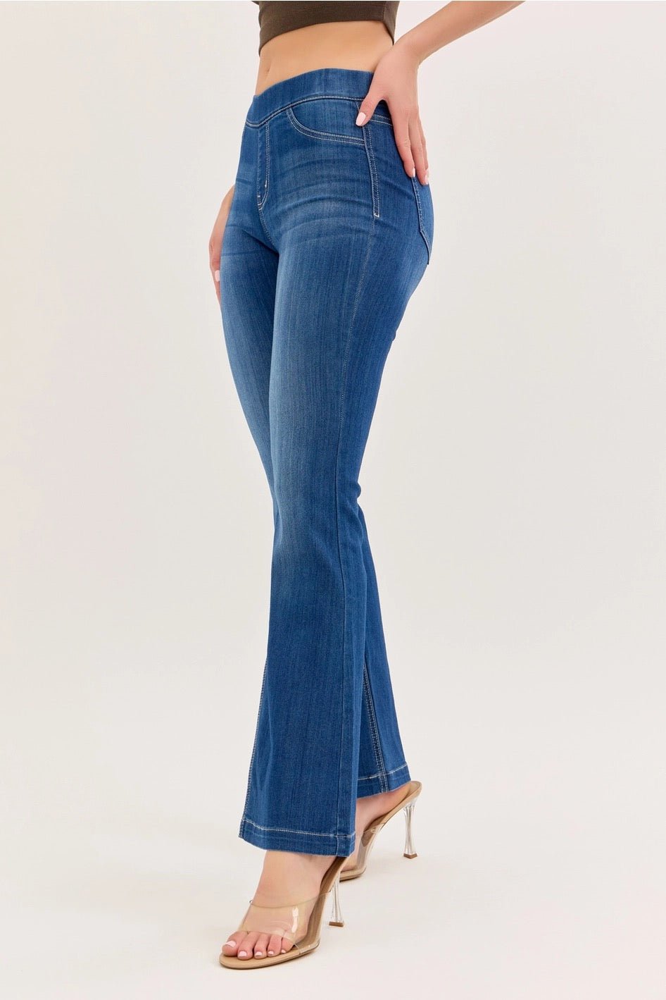 Cello A Flare For Style Pull On Jeans - Dark Wash-Shop Alies Boutique