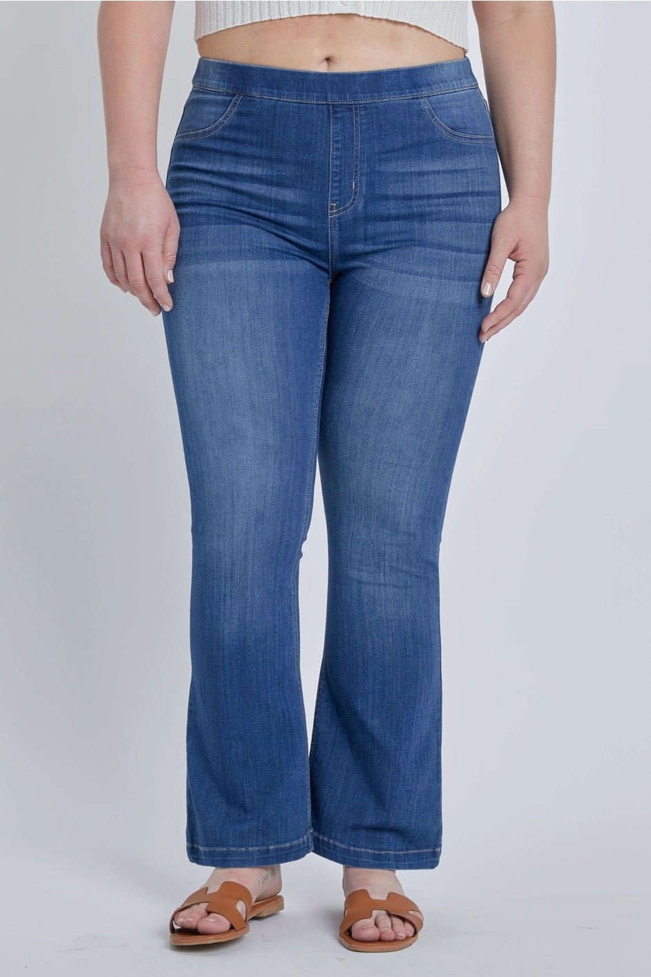 Cello A Flare For Style Pull On Jeans - Dark Wash-Shop Alies Boutique