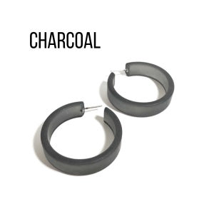 Portland Frosted Lucite Hoop Earrings - Leetie Lovendale