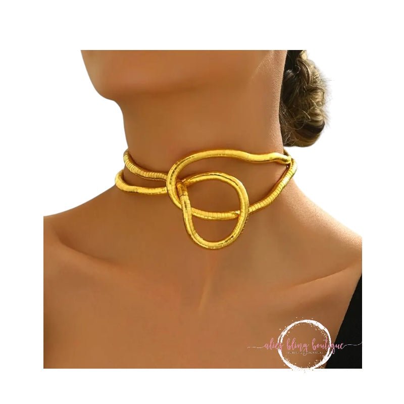 Chic Flex - Gold Necklace - Sale-Shop Alies Boutique