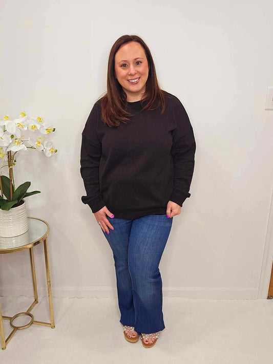 Chill Mode Black Sweatshirt-Shop Alies Boutique