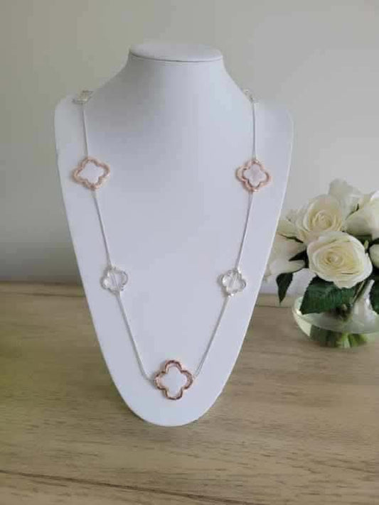 Clover Current - Multi Two Tone Necklace - Shop Alies Boutique - Shop Alies Boutique