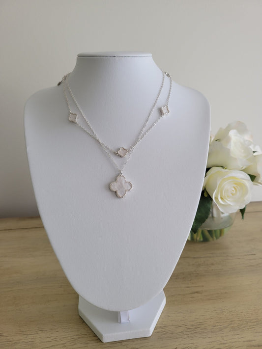 Clover Drift - Silver Necklace - Shop Alies Boutique - Shop Alies Boutique