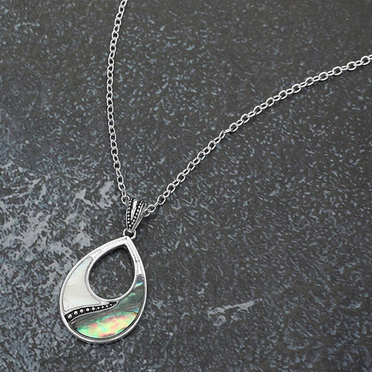 Coastal Glow - Abalone & Mother Of Pearl Necklace - Sale-Shop Alies Boutique