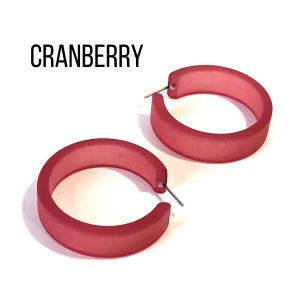 Portland Frosted Lucite Hoop Earrings - Leetie Lovendale