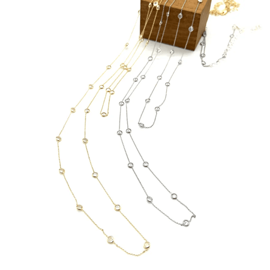 Crystal Thread Necklace - 2 lengths - Leetie Lovendale - Shop Alies Boutique