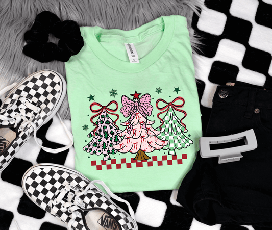 Trim The Tree Trio- Lime Green Graphic Tee