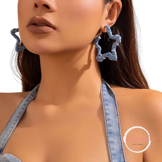 Denim Earring-Shop Alies Boutique