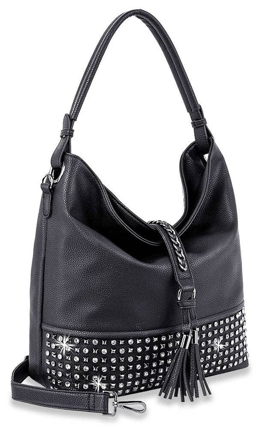 Crystal Edge Glam Hobo Bag