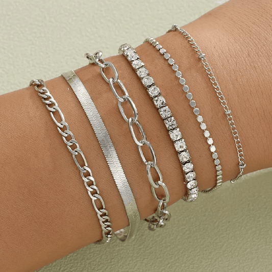 Effortless Chic Bracelet Set in Silver - Sale - Alies Bling Boutique - Shop Alies Boutique