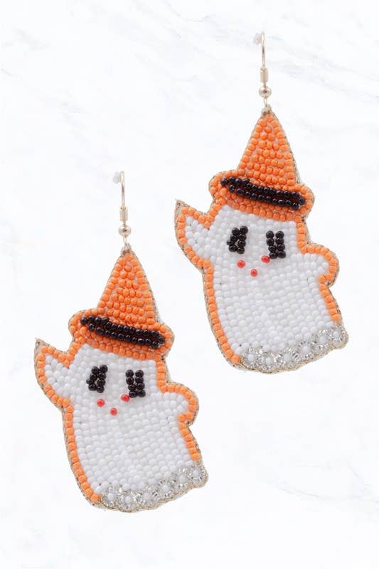 Beaded Ghost Earrings