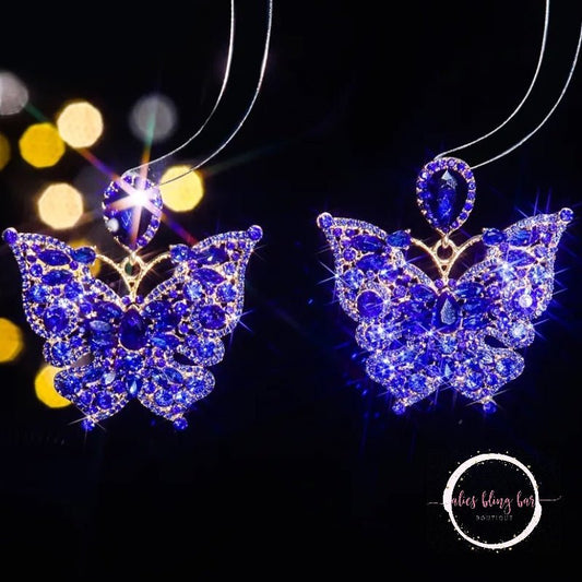 Flicker of Flight - Blue Drop Earrings - Sale-Shop Alies Boutique