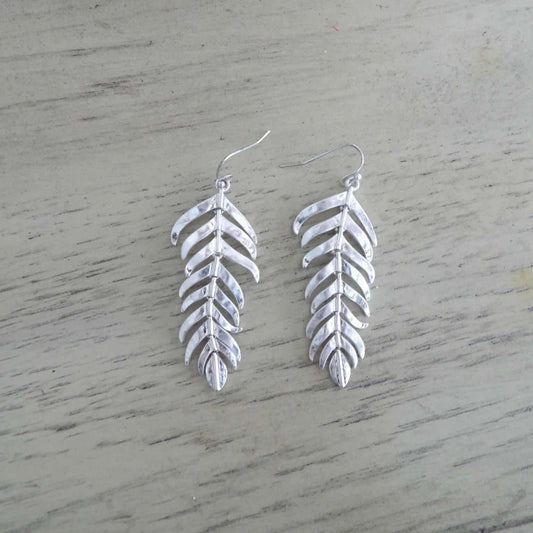 Frond Whisper - Silver Earrings - Shop Alies Boutique - Shop Alies Boutique