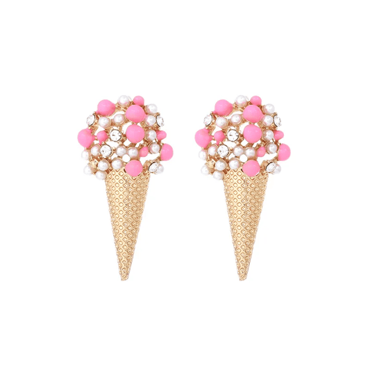 Frozen Fancies - Pink Stud Earrings - Sale-Shop Alies Boutique