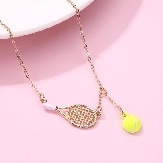 Game, Set, Sparkle - Rose Gold Necklace-Shop Alies Boutique