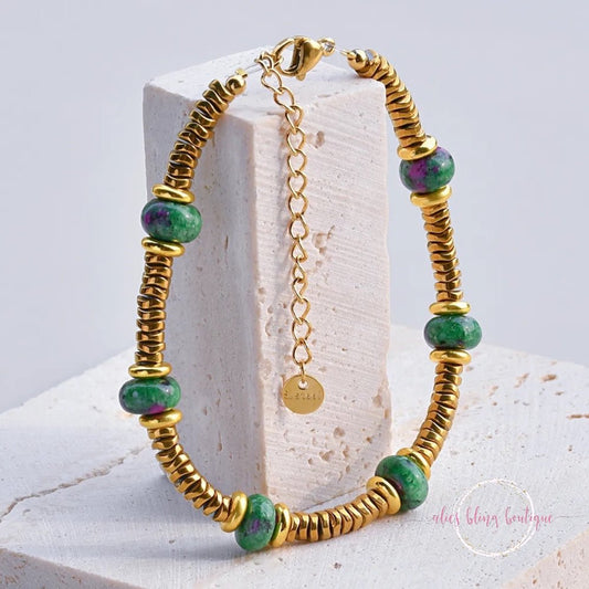 Gleaming Essence Bracelet in Green-Shop Alies Boutique