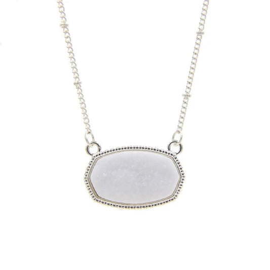 Glimmer Point - White Necklace & Earring Set-Shop Alies Boutique