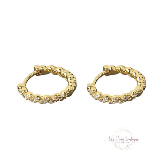 Glowing In Circles - Gold Hoop Earrings - Sale-Shop Alies Boutique