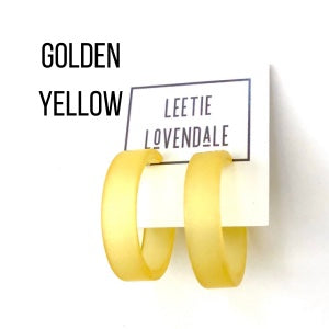 Portland Frosted Lucite Hoop Earrings - Leetie Lovendale