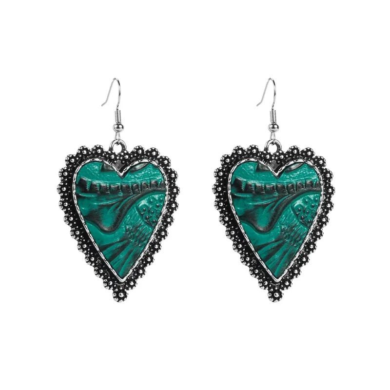 Heartstruck Relic - Green Earrings -Sale-Shop Alies Boutique