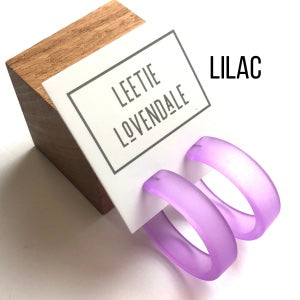 Portland Frosted Lucite Hoop Earrings - Leetie Lovendale
