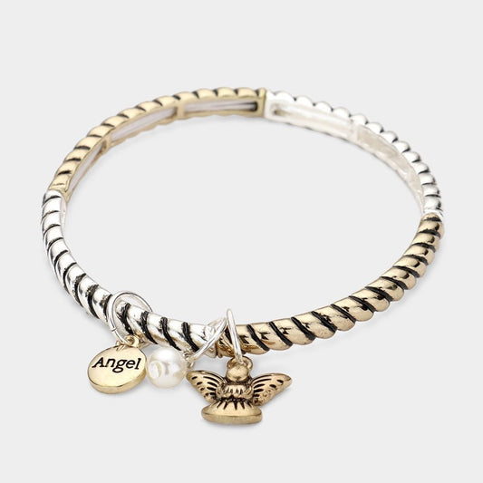 Little Angel - Two Tone Bracelet-Shop Alies Boutique